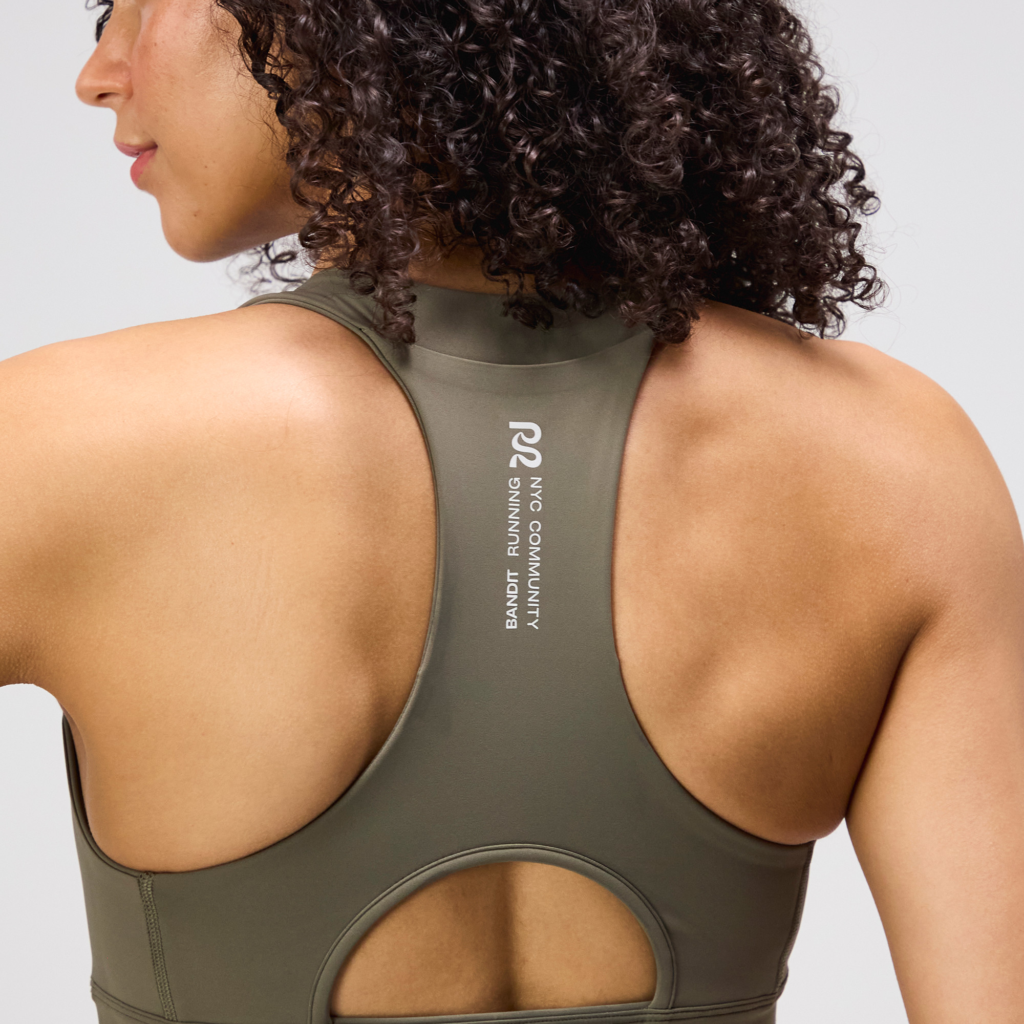 Stamina™ Scoop Neck Run Bra - Fatigue