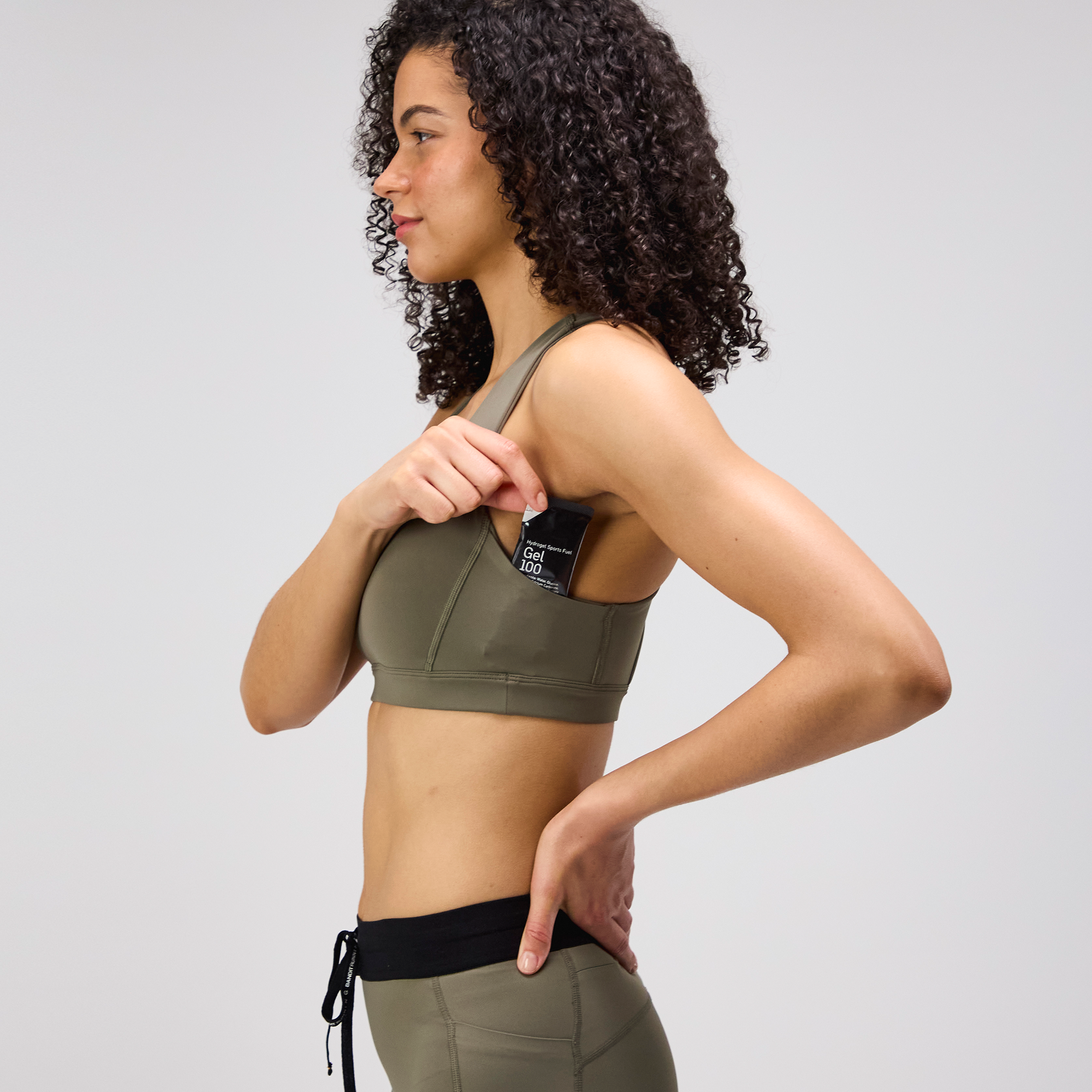 Stamina™ Scoop Neck Run Bra - Fatigue