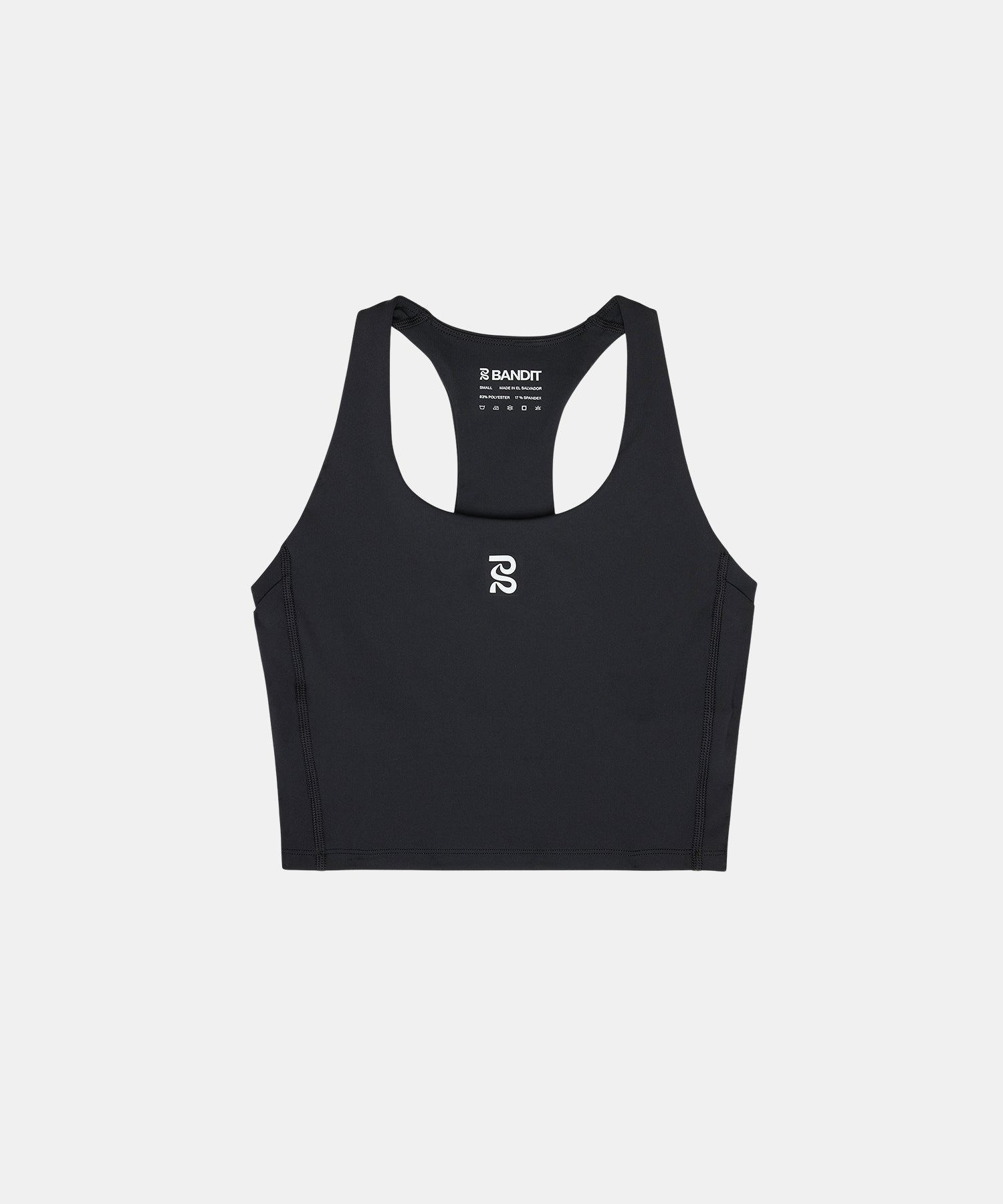 Stamina™ Scoop Neck Race Crop - Black