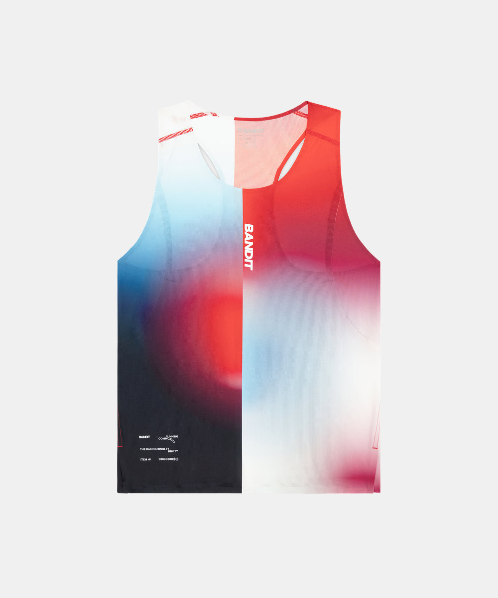 Drift™ Racing Singlet - Vintage Blue Gradient