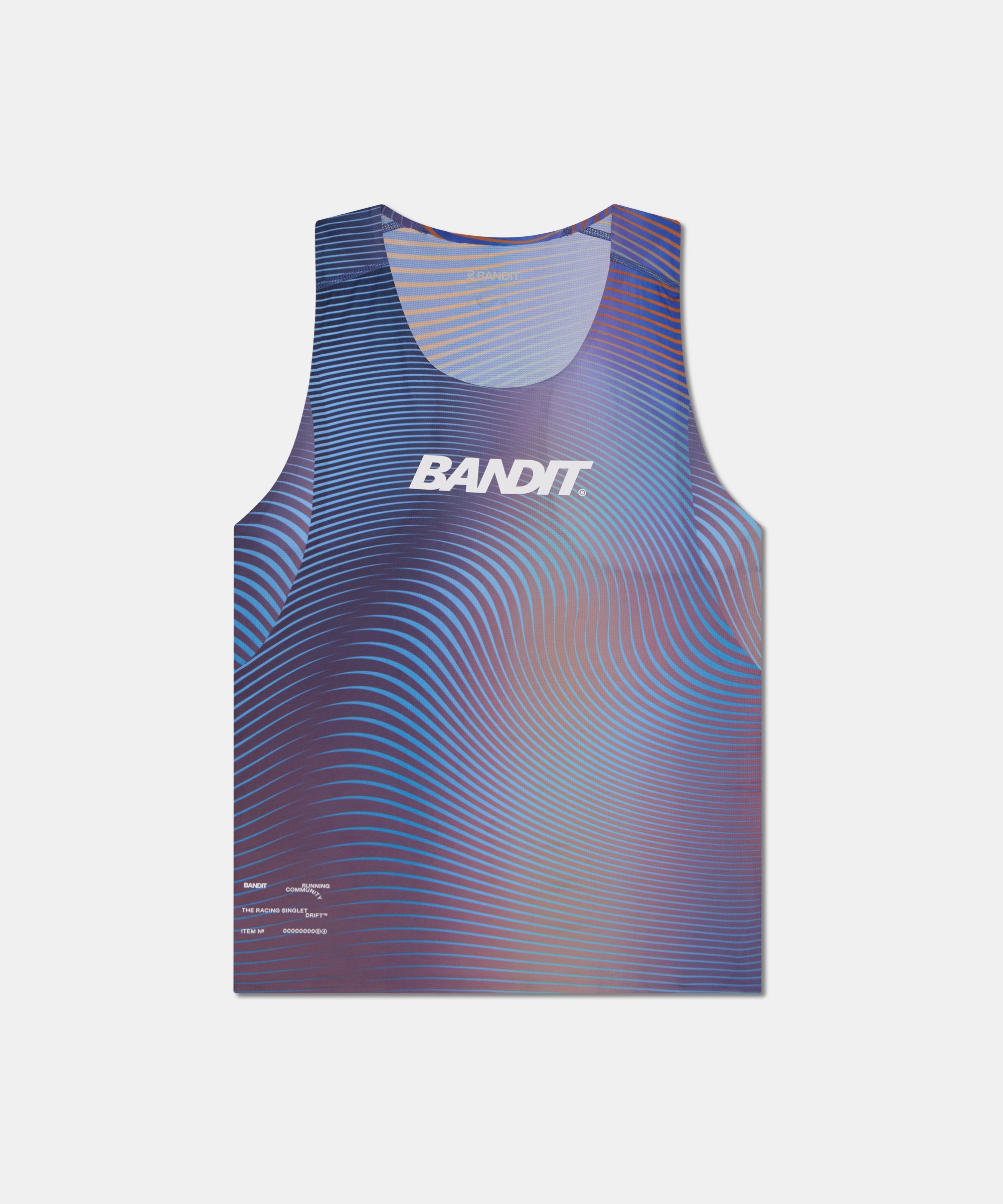 Drift™ Mirage Racing Singlet - Deep Peri Blue with Rust Gradient