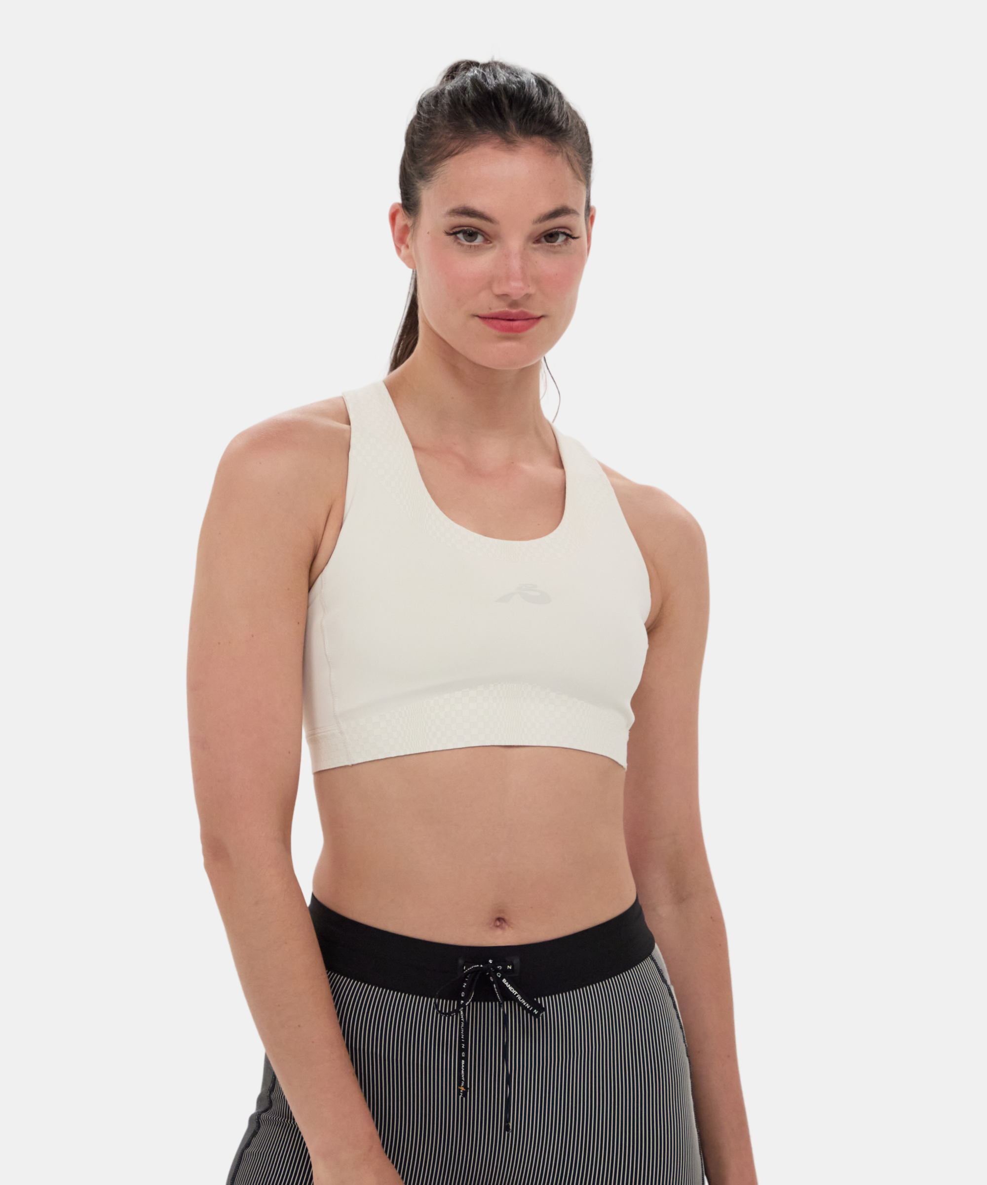 Stamina™ Scoop Neck Run Bra - Chalk