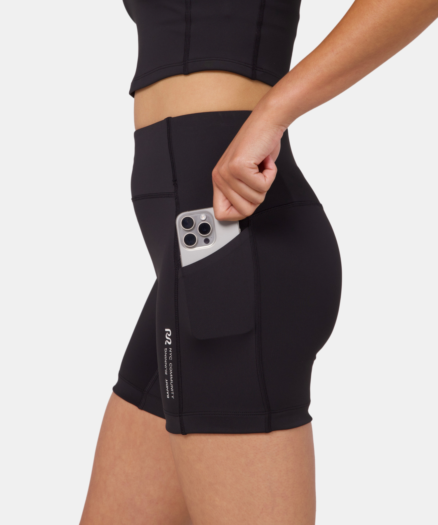 Stamina™ High Waist 5" Women's Compression Shorts - Black