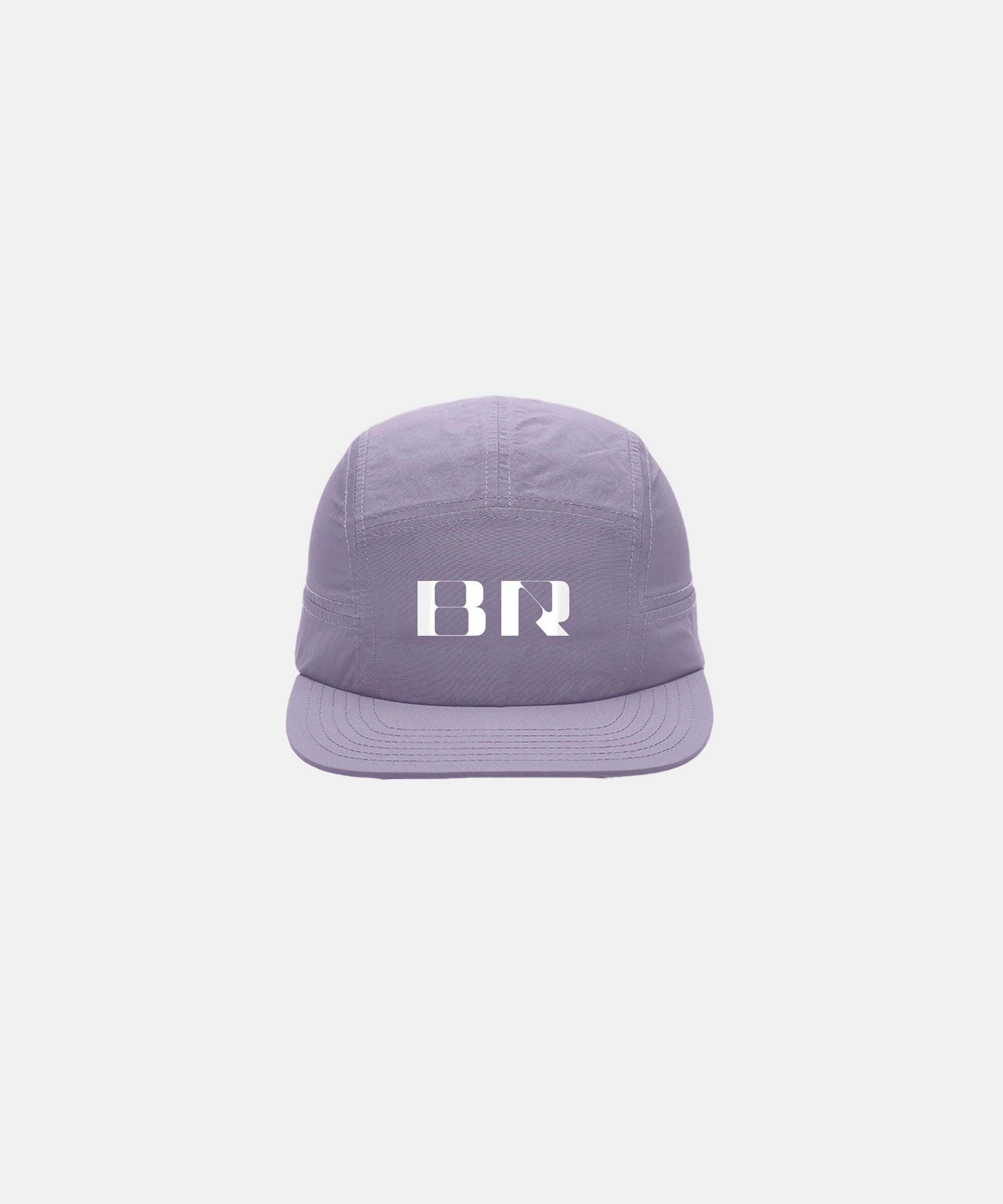 Blocked "BR" Nylon Run Hat - Light Thistle