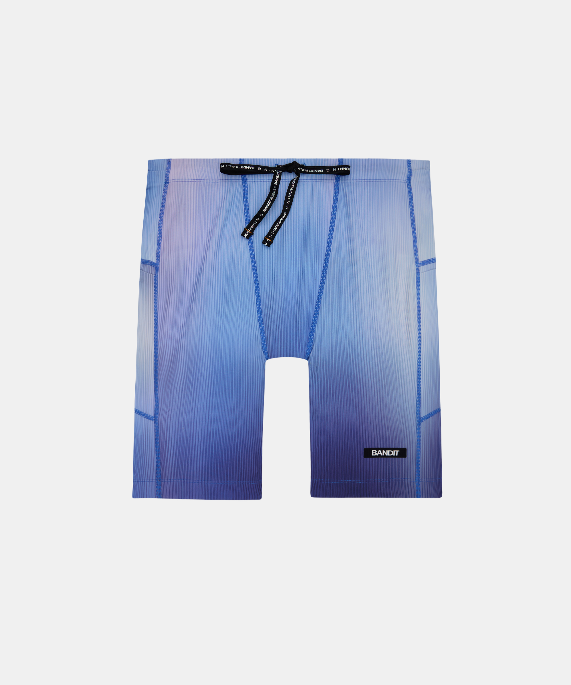 Striped Cadence™ 7 Pocket Half Tights - Deep Peri Blue Gradient