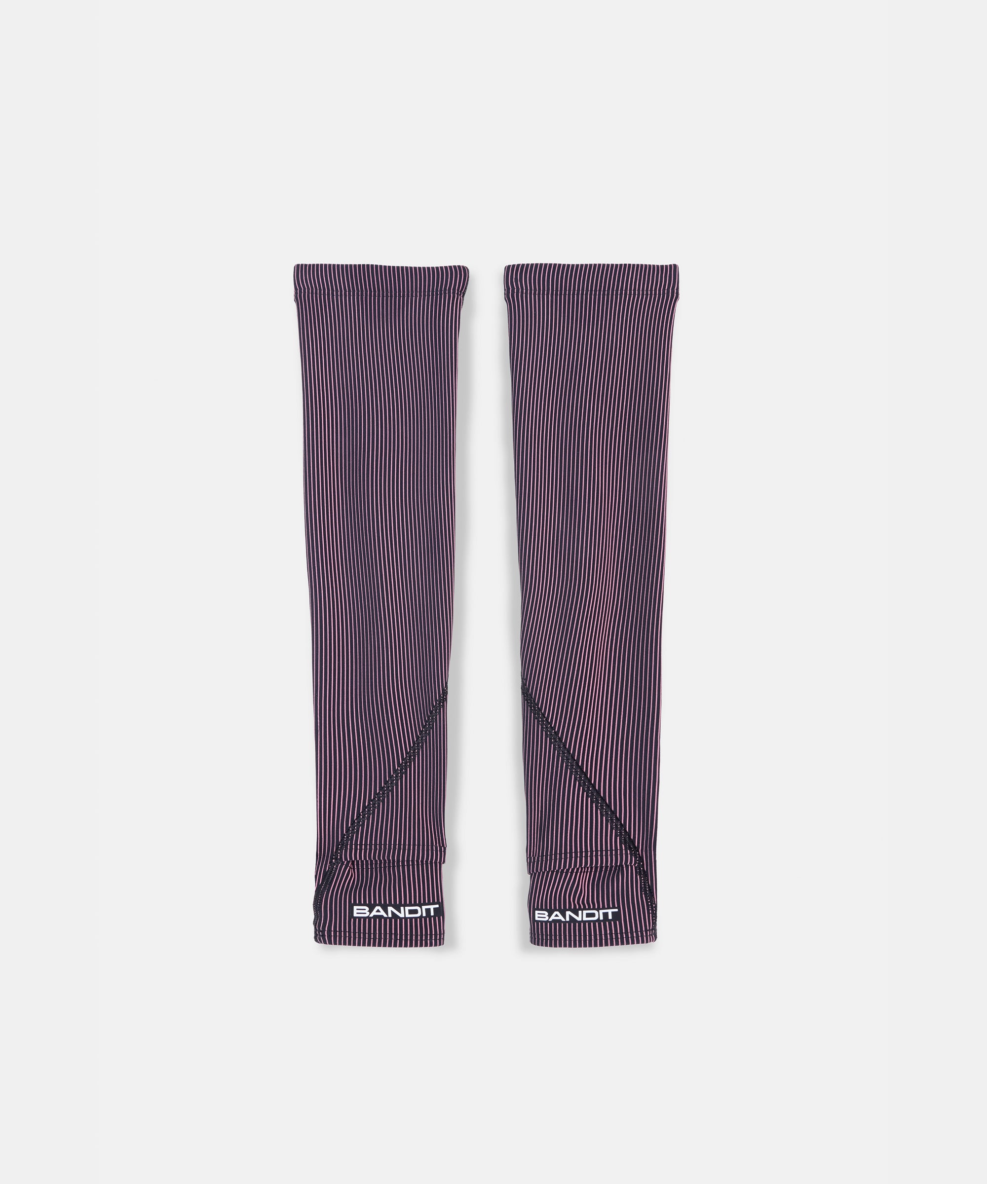 Striped Cadence™ Compression Sleeves - Black / Mauve