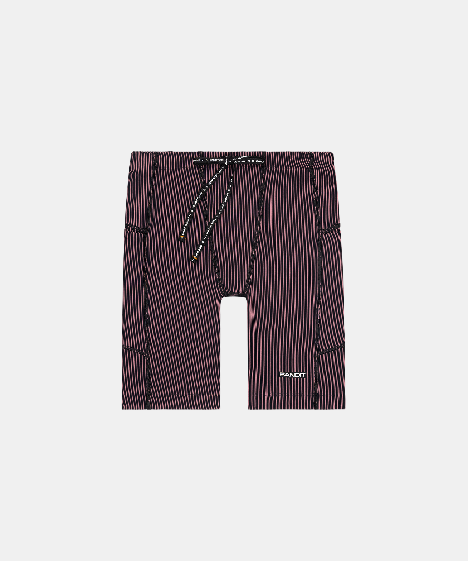 Striped Cadence™ 7 Pocket Half Tights - Black / Mauve