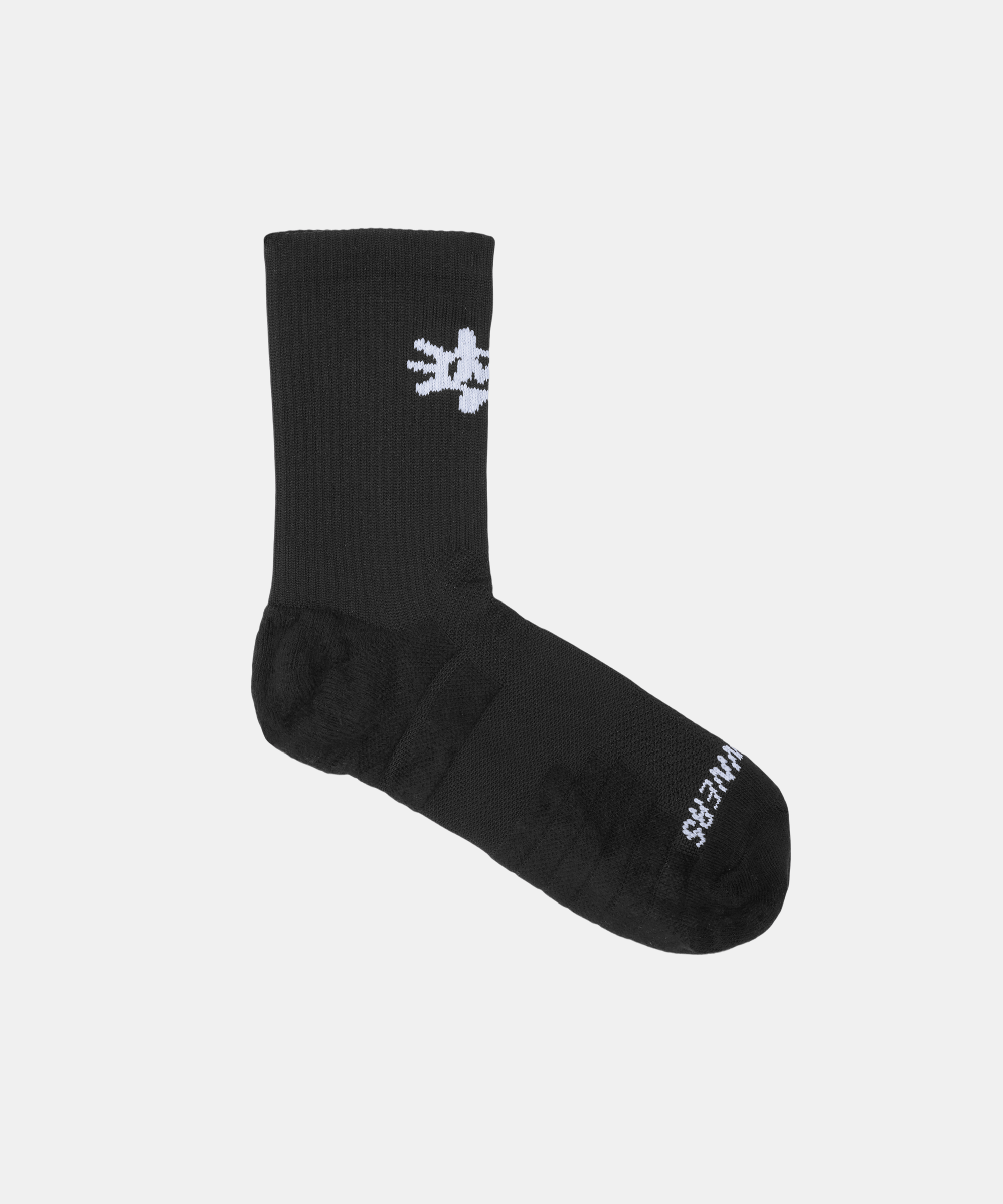 Cushion Run "Sunburst" Quarter Socks - Black / White (2 Pack)