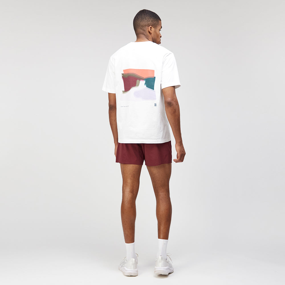"Landscape" Cotton Tee, Unisex - White