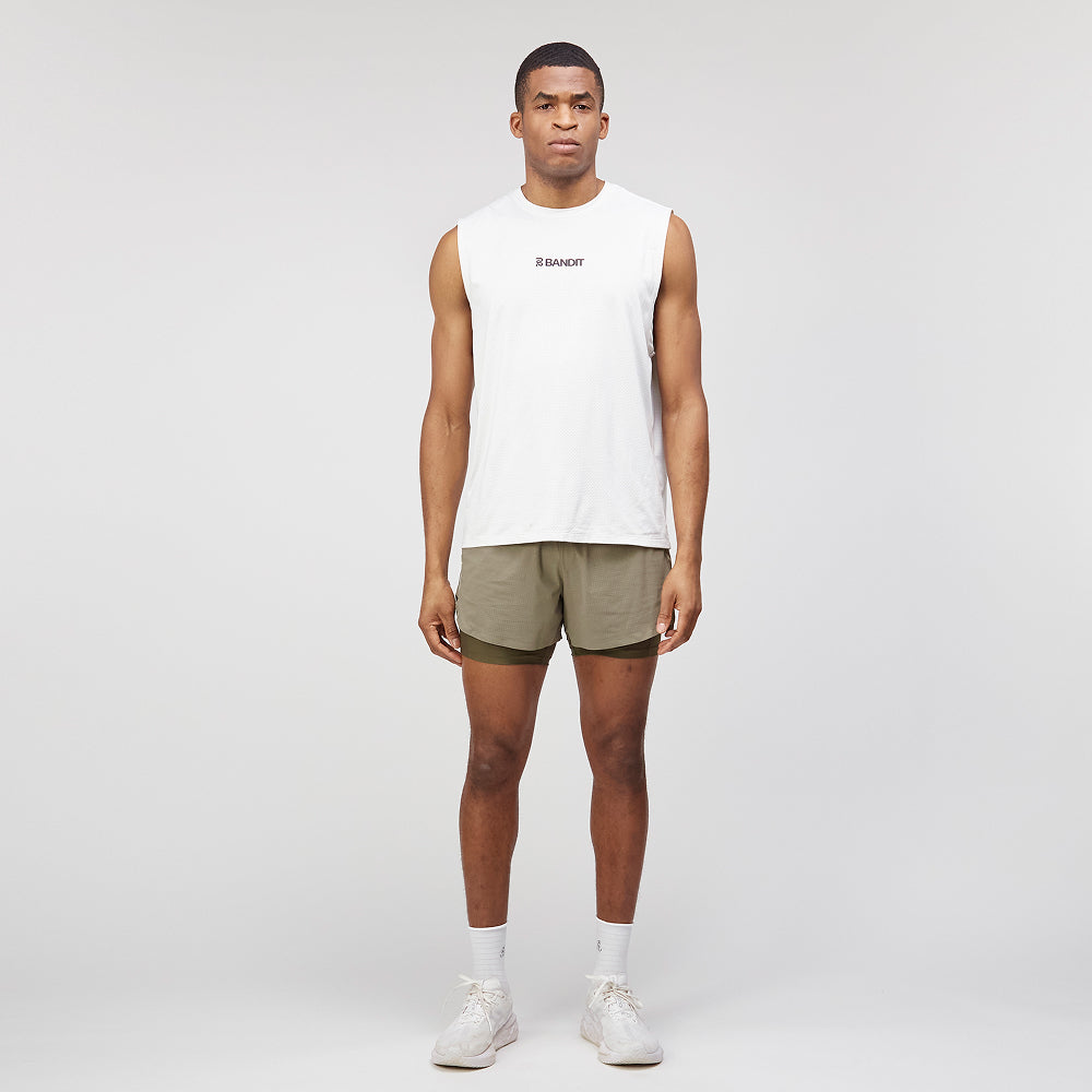 NanoMesh™ Men's Run Tank - White