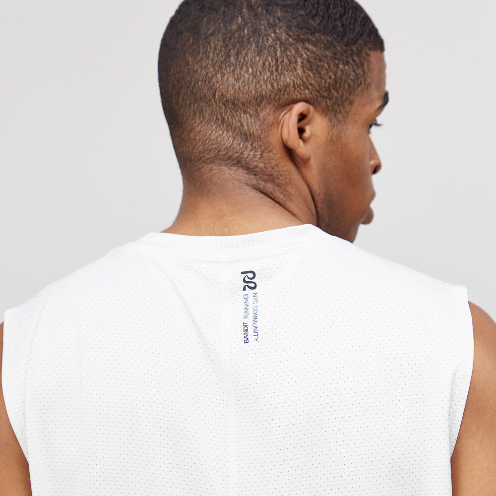 NanoMesh™ Men's Run Tank - White