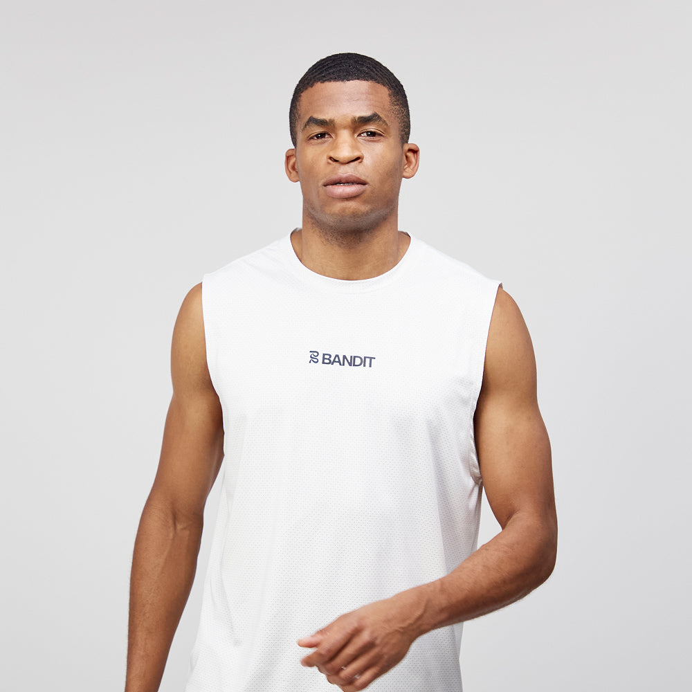 NanoMesh™ Men's Run Tank - White