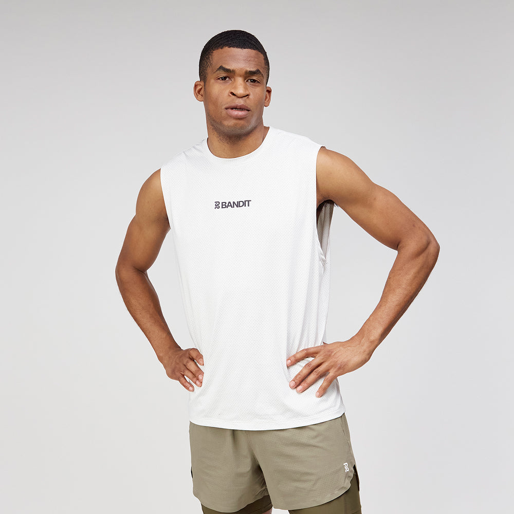 NanoMesh™ Men's Run Tank - White
