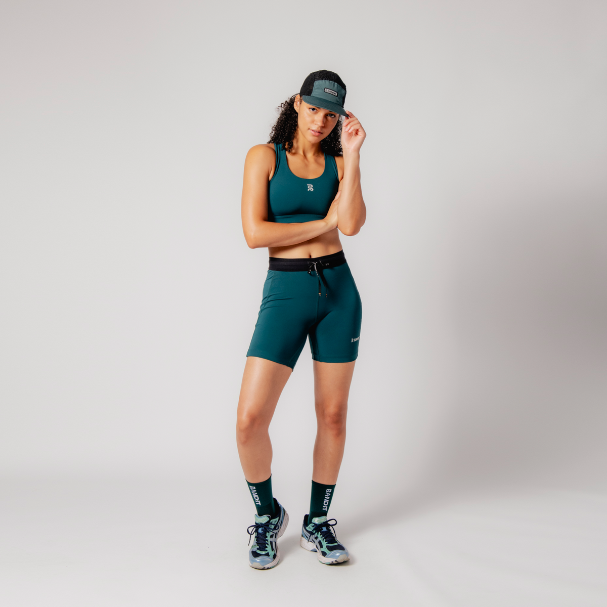 Stamina™ Scoop Neck Run Bra - Pine