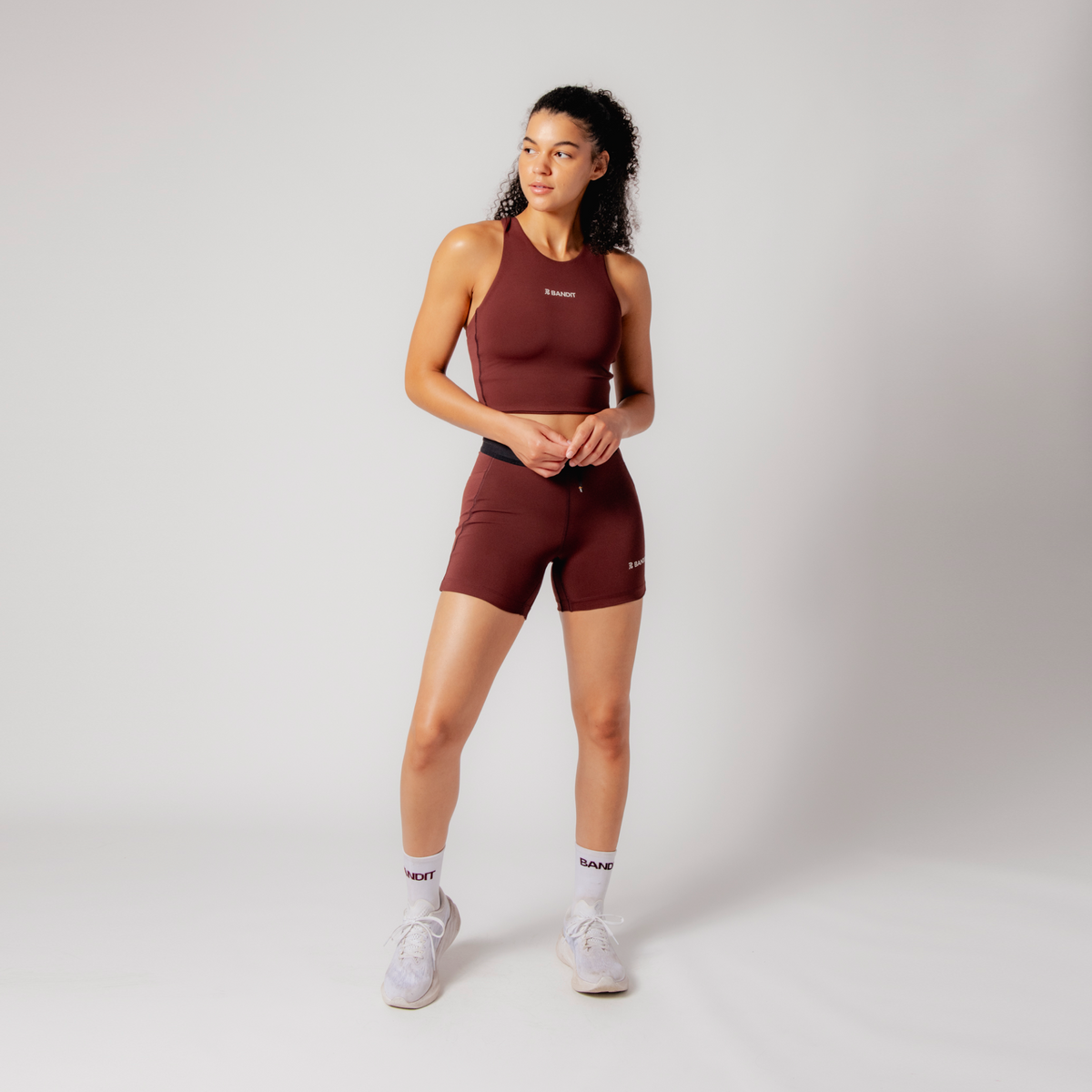 Stamina™ Compression Race Crop - Deep Cherry