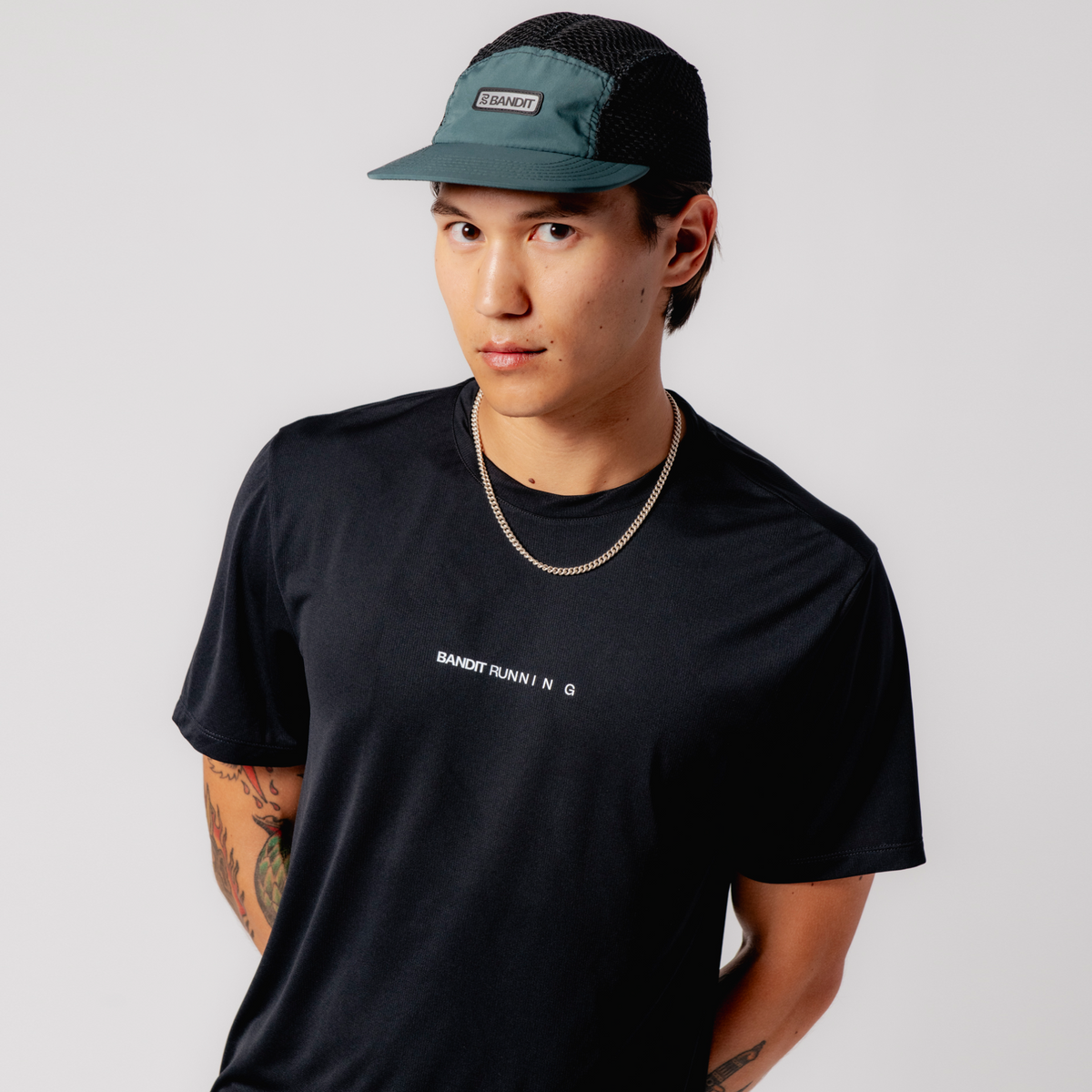 Mesh Run Hat With Reflective Patch - Pine