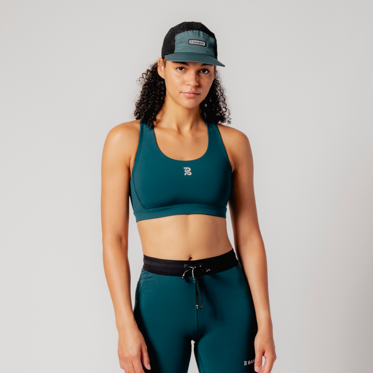 Mesh Run Hat With Reflective Patch - Pine