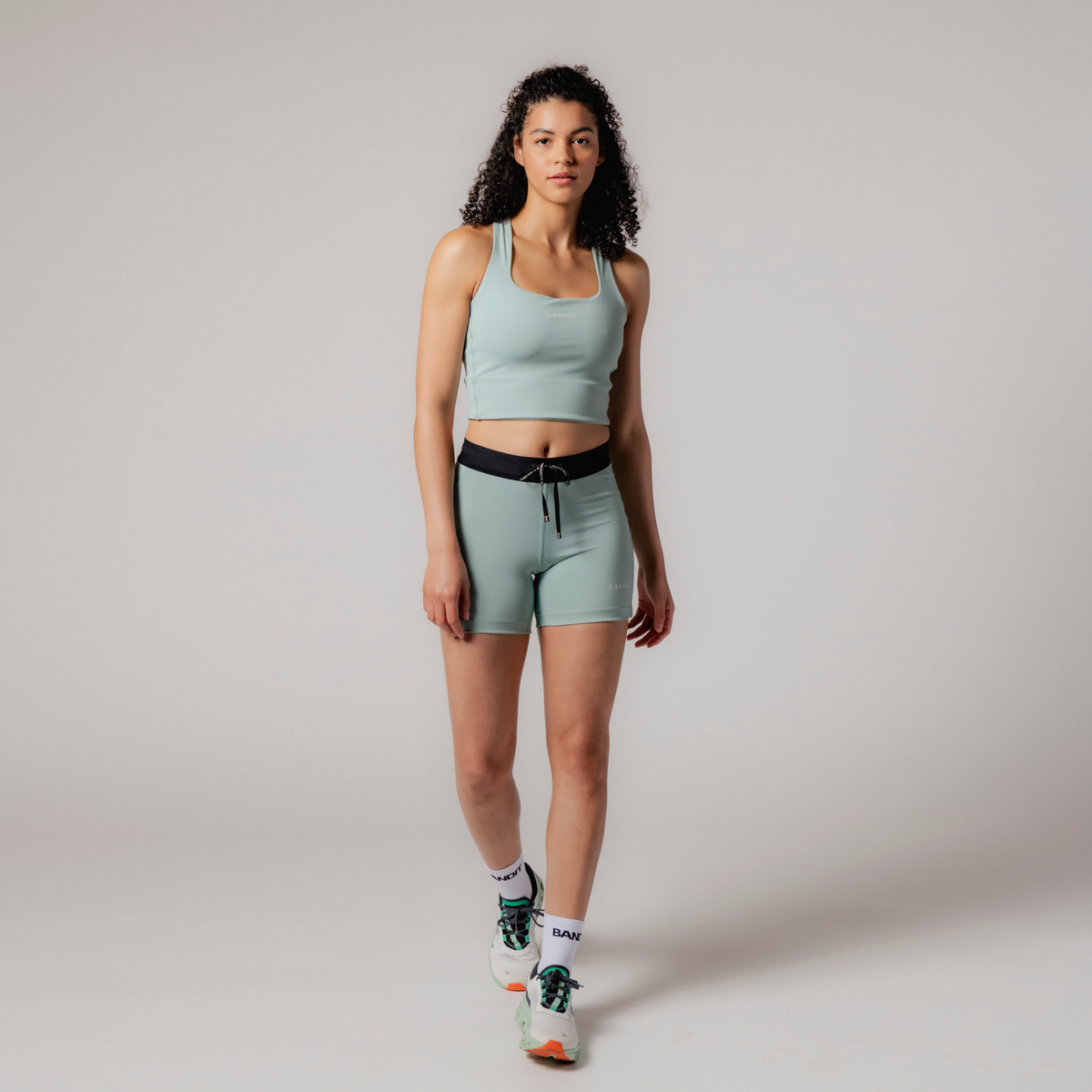 Stamina™ Square Neck Run Crop - Haze
