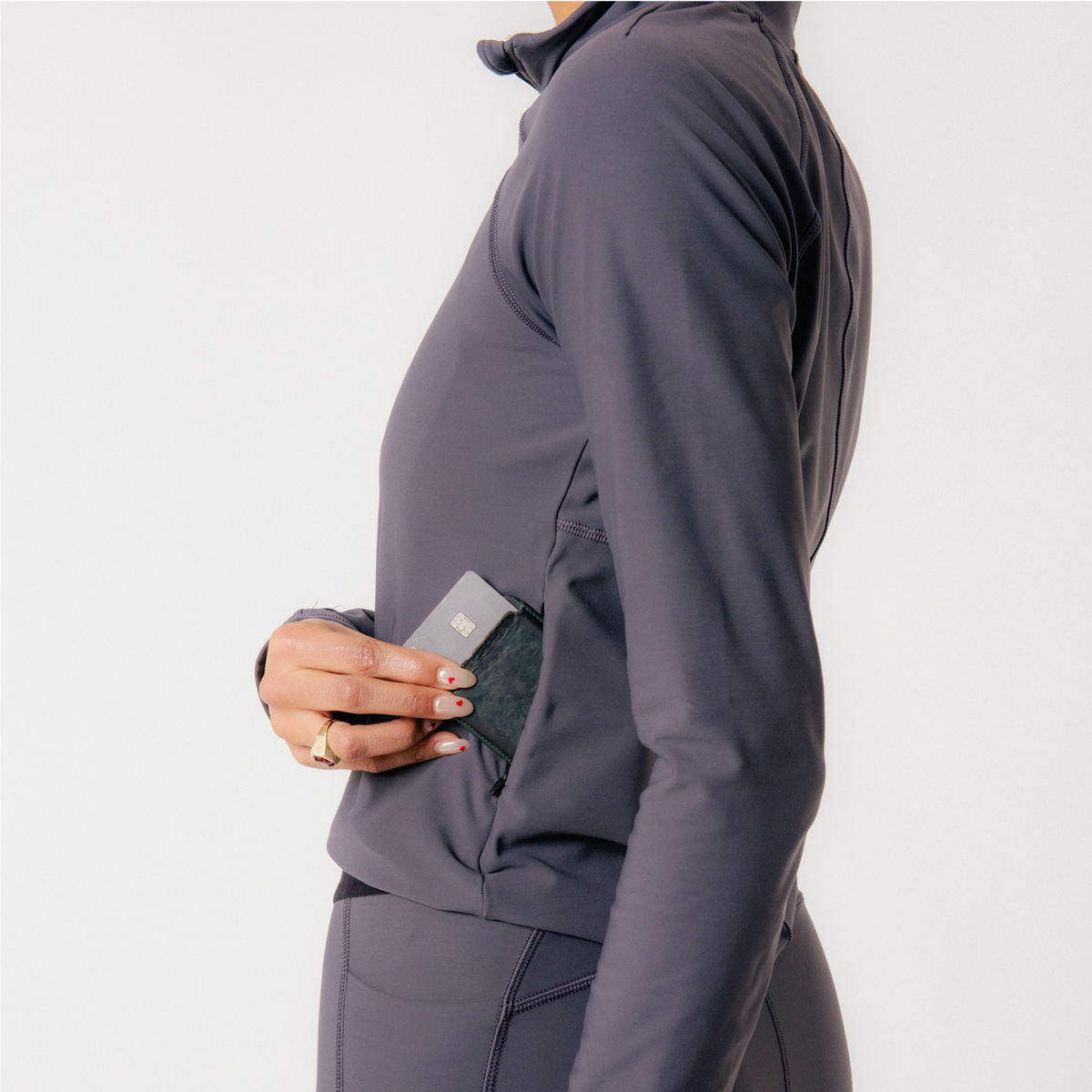 SoftSpeed™️ Quarter Zip-Women's, Dark Grey