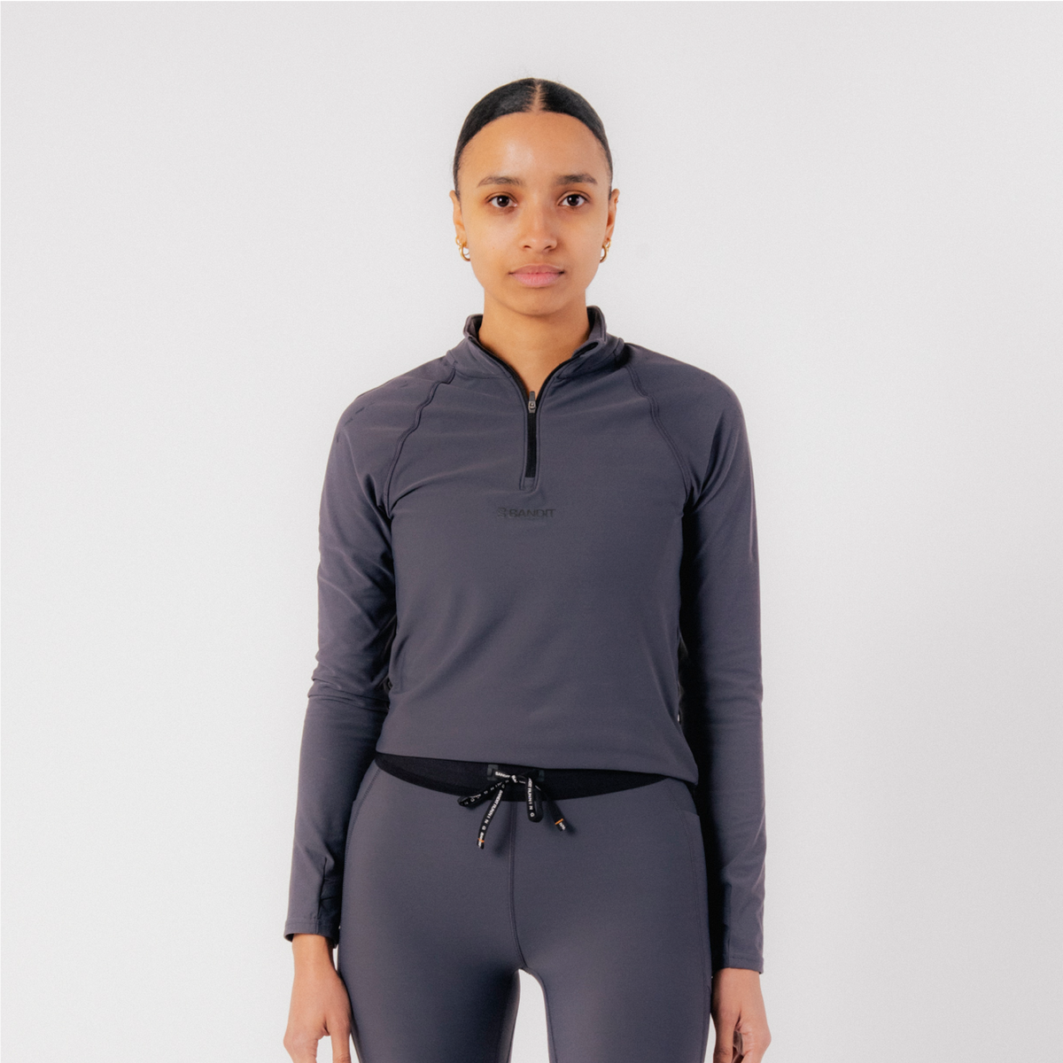 SoftSpeed™️ Quarter Zip-Women's, Dark Grey