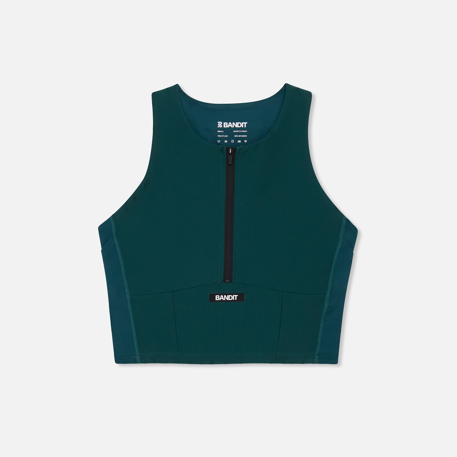 Cadence™ Zip Front Race Crop - Pine