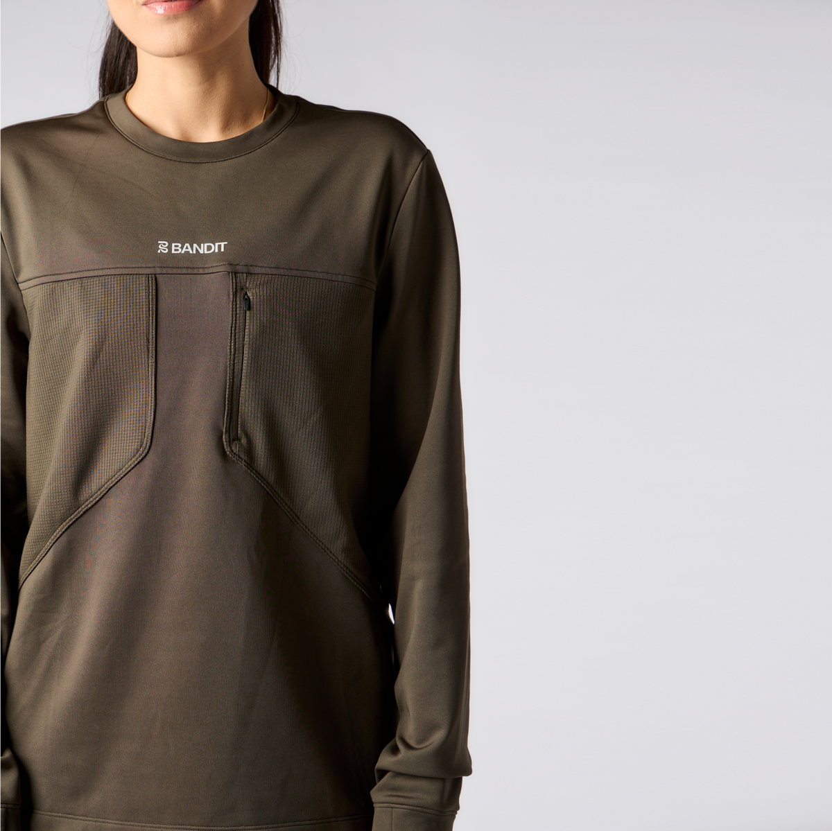 SoftSpeed™ Max Stash Pocket Crew - Unisex, Olive