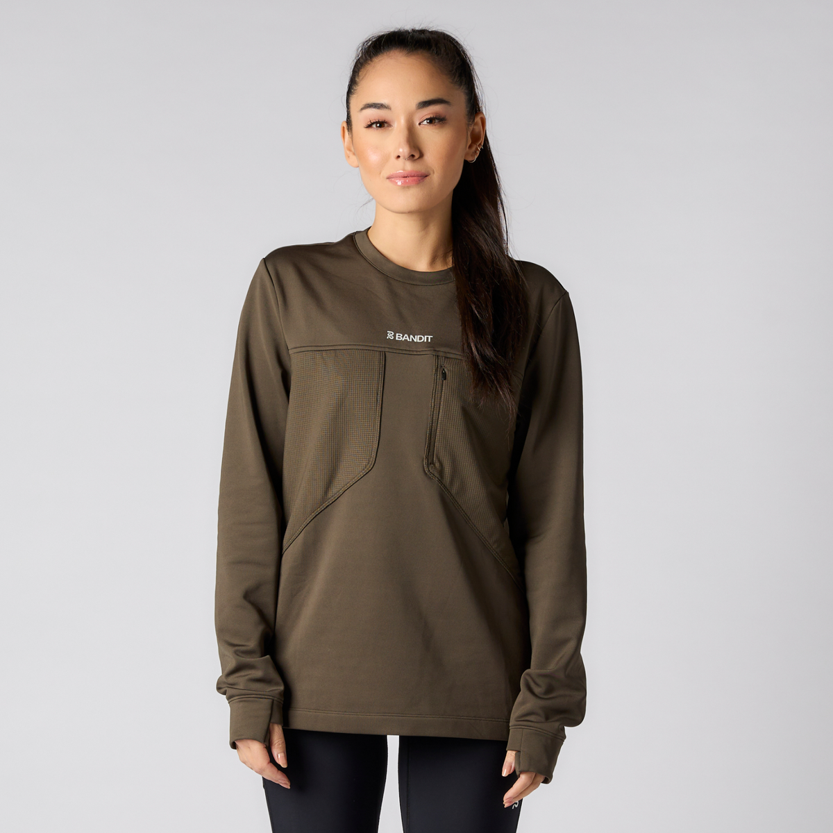 SoftSpeed™ Max Stash Pocket Crew - Unisex, Olive