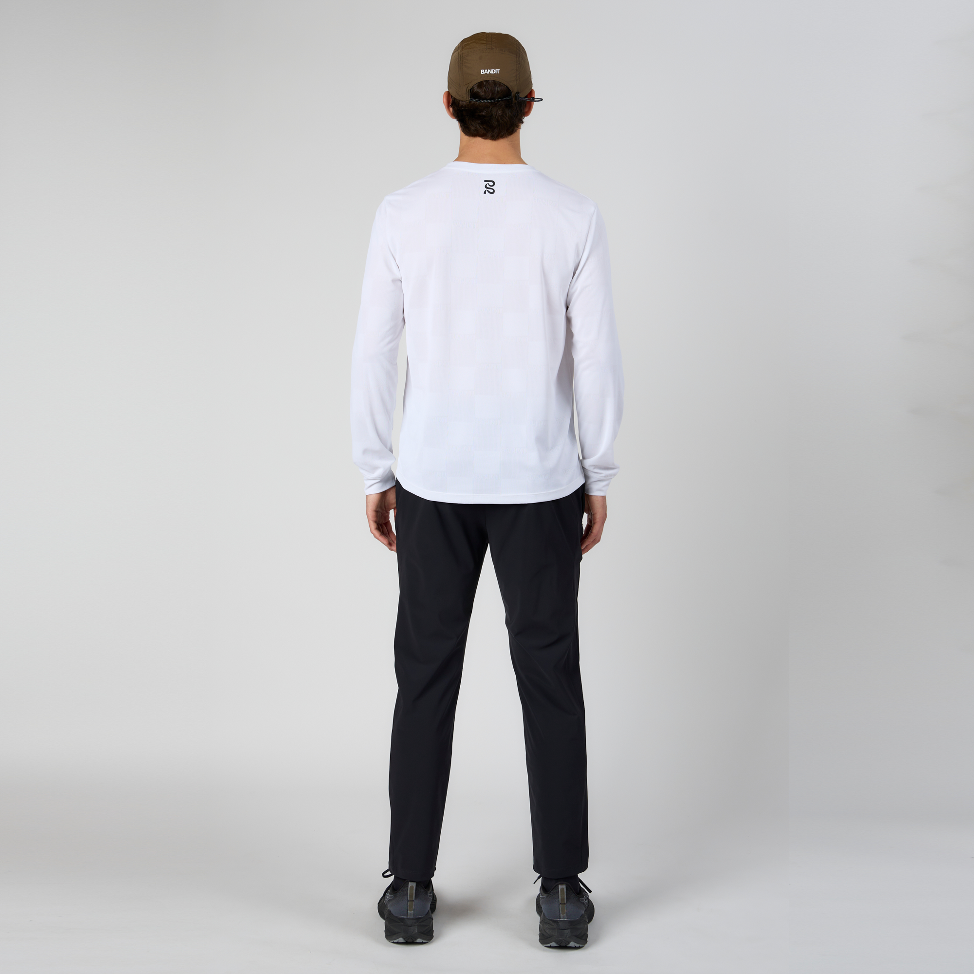 Bandit Cheque Jacquard Long Sleeve - Unisex, White