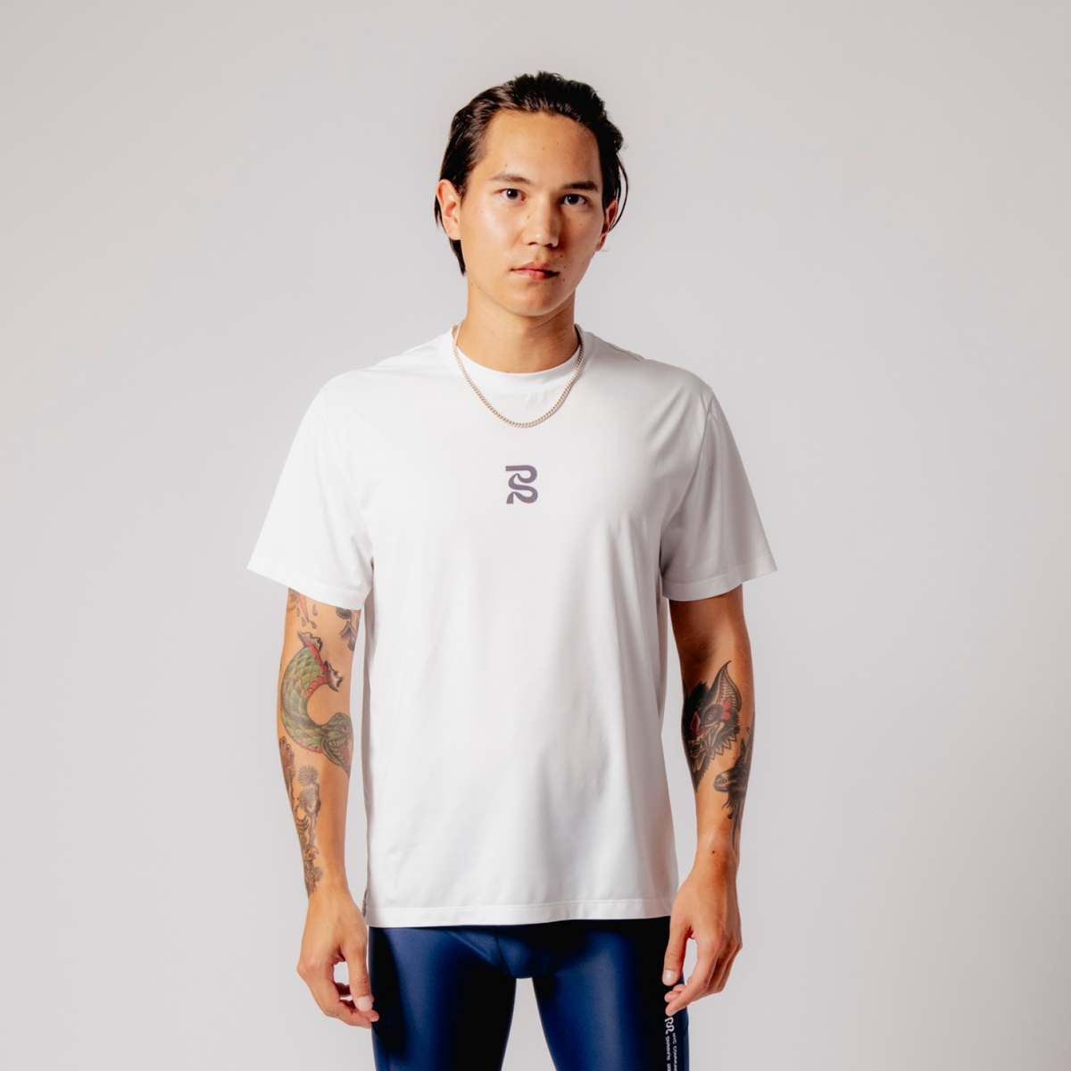 Drift™ Graphic Performance Tee "Bandit Running" - White