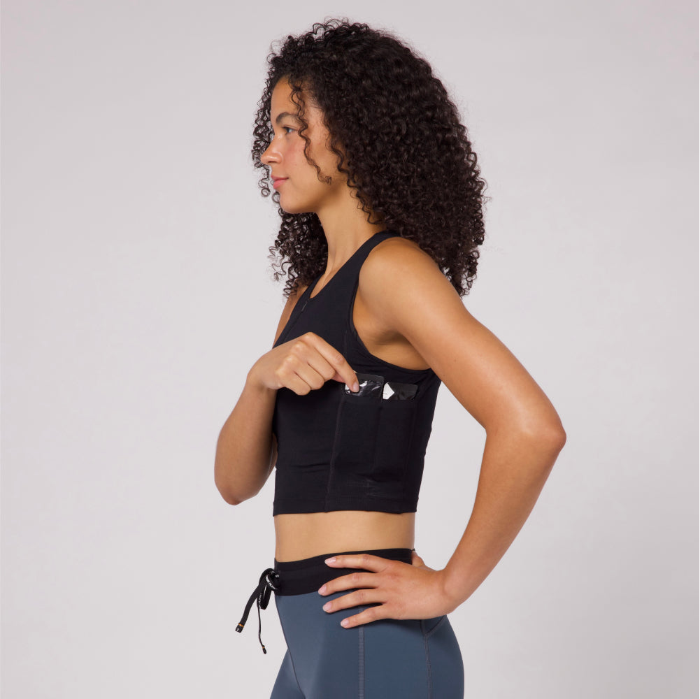 Ares Flex™ Zip Front Race Crop - Black