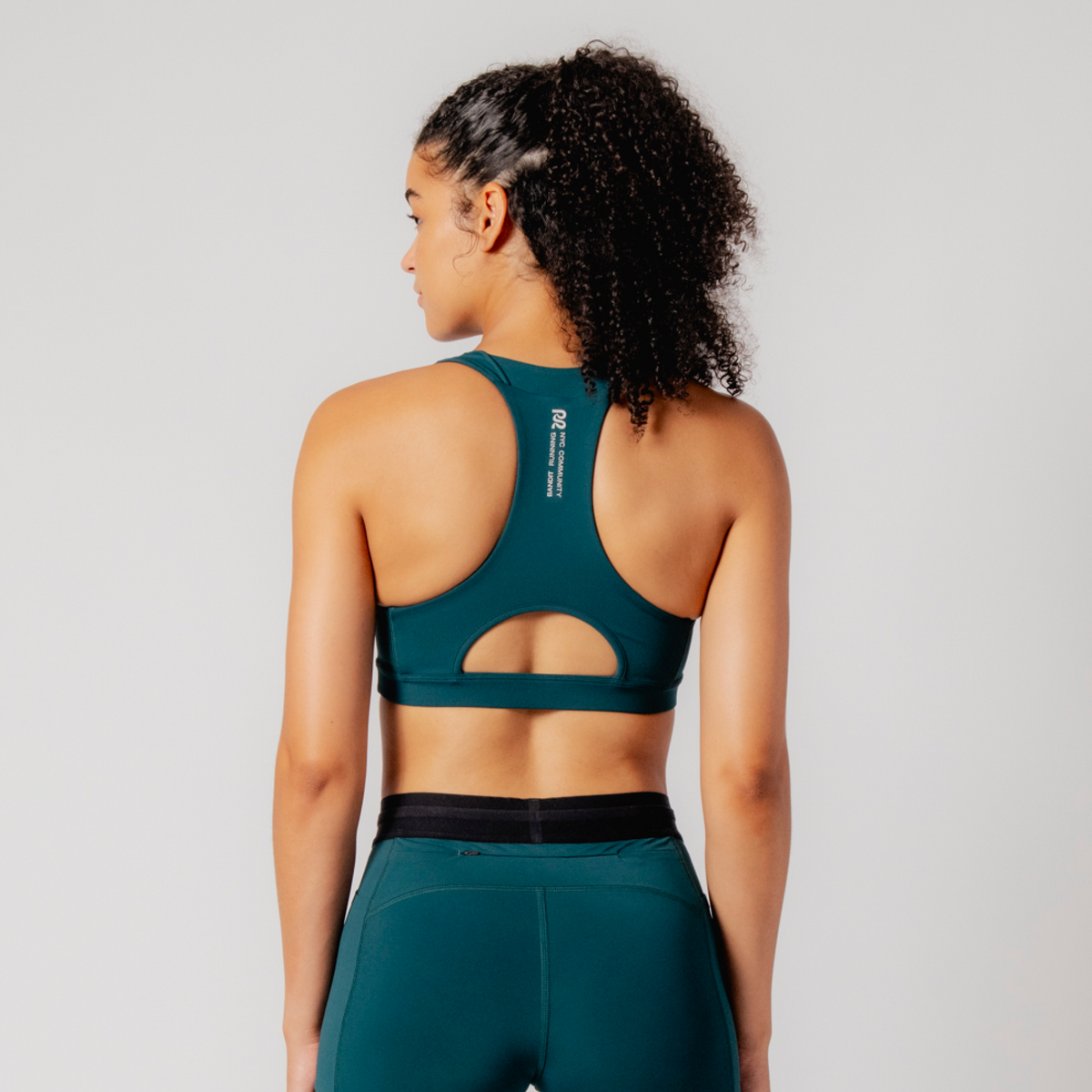 Stamina™ Scoop Neck Run Bra - Pine