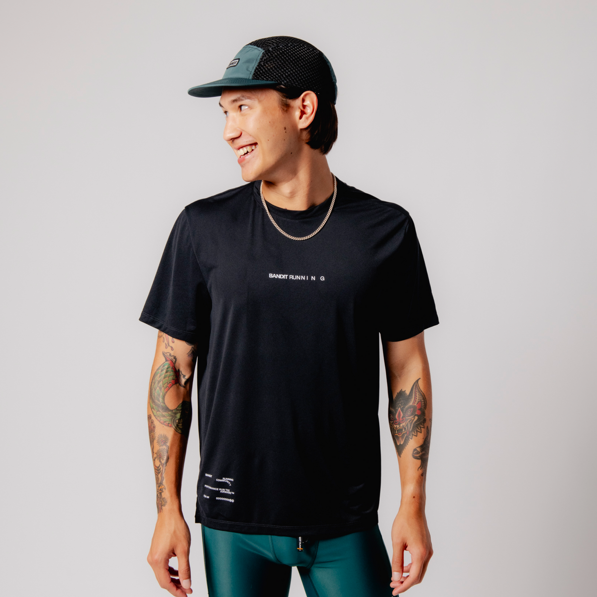 Mesh Run Hat With Reflective Patch - Pine