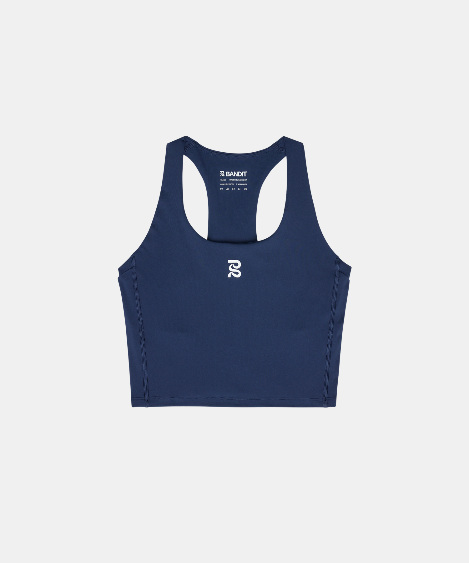 Stamina™ Scoop Neck Race Crop - NY Navy