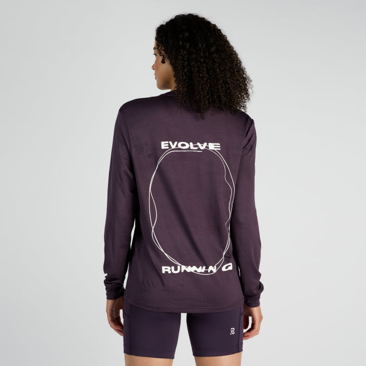 Micromesh™ "Evolve Running" Long Sleeve Tee - Unisex, Nightshade