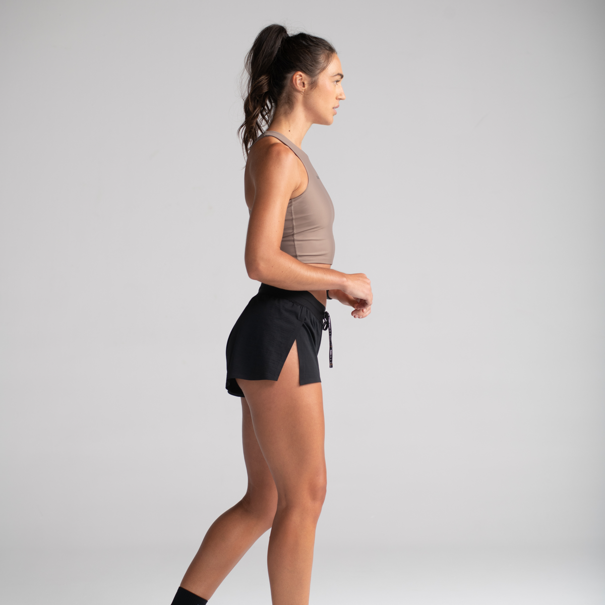 LiteWave 3" Splitty Run Short - Women's, Black
