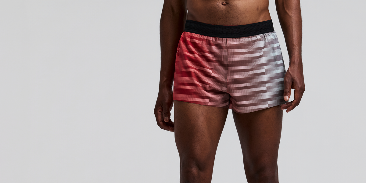 Men's CoolGrid™ 3" Split Short - Poppy Multi