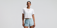 Thumbnail of Women's Micromesh™ Cropped Run Tee - White