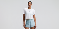 Thumbnail of Women's Micromesh™ Cropped Run Tee - White