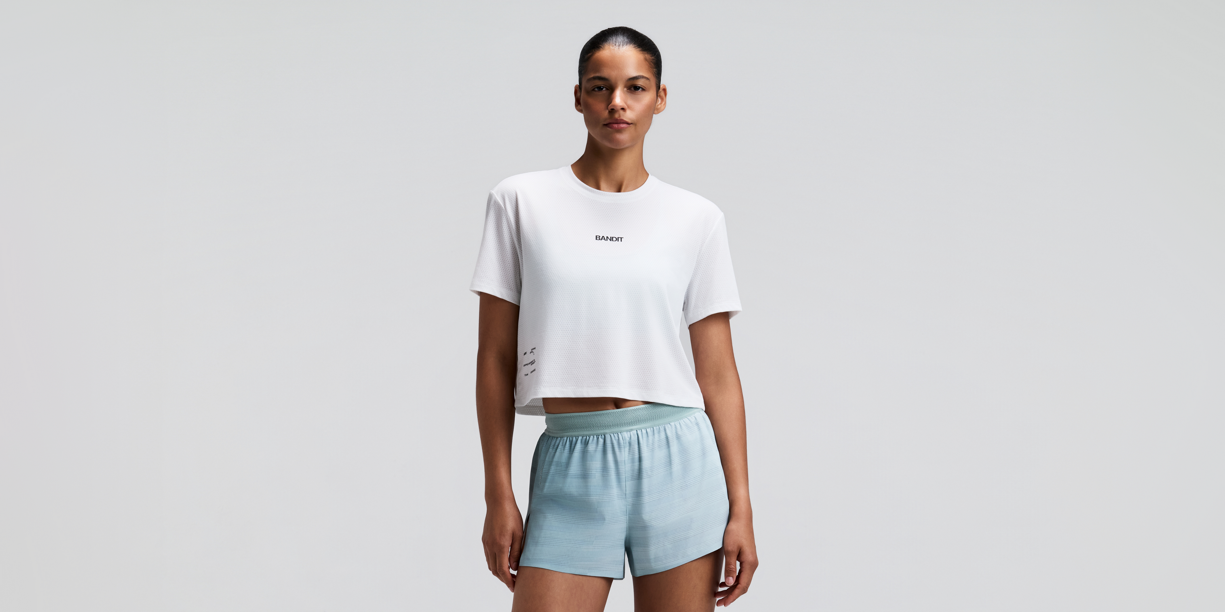 Women's Micromesh™ Cropped Run Tee - White