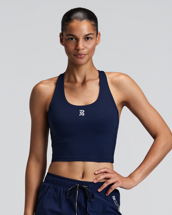 Women's Stamina™ Scoop Neck Race Crop - NY Navy