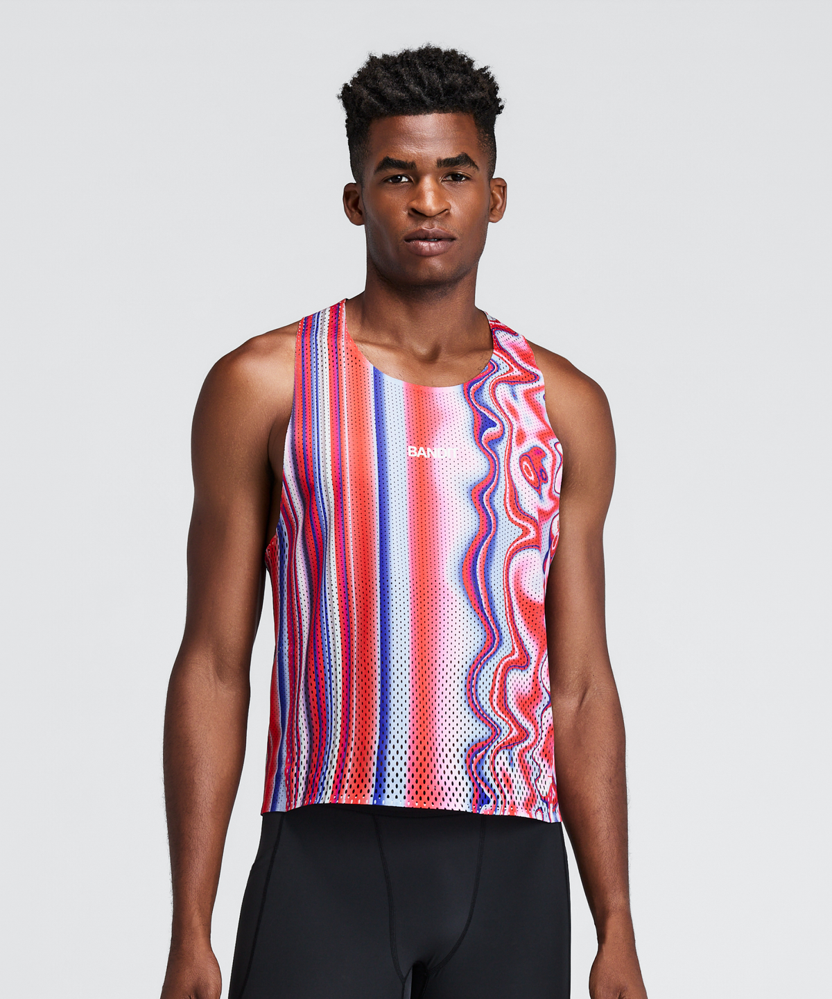 Men's Shredder™ Shorty Race Singlet - Melted Stripe Gradient