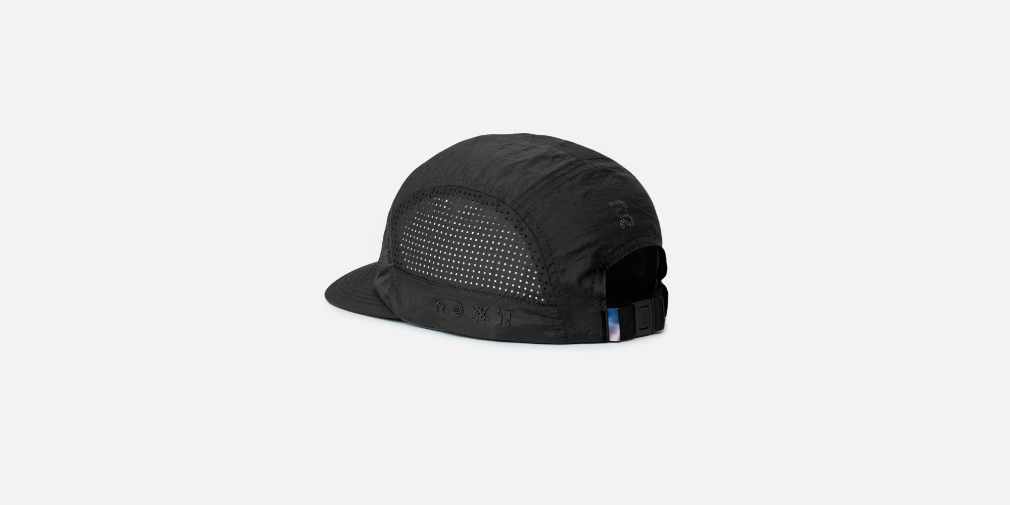 Nylon HumoFit™ Run Hat with Sunglasses Holder - Black