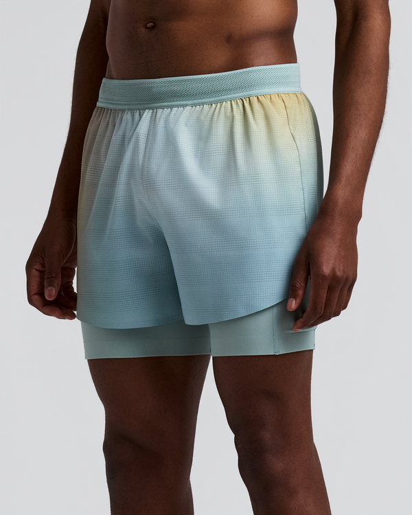 Men's CoolGrid™ 2-in-1 Run Short - Lagoon Multi