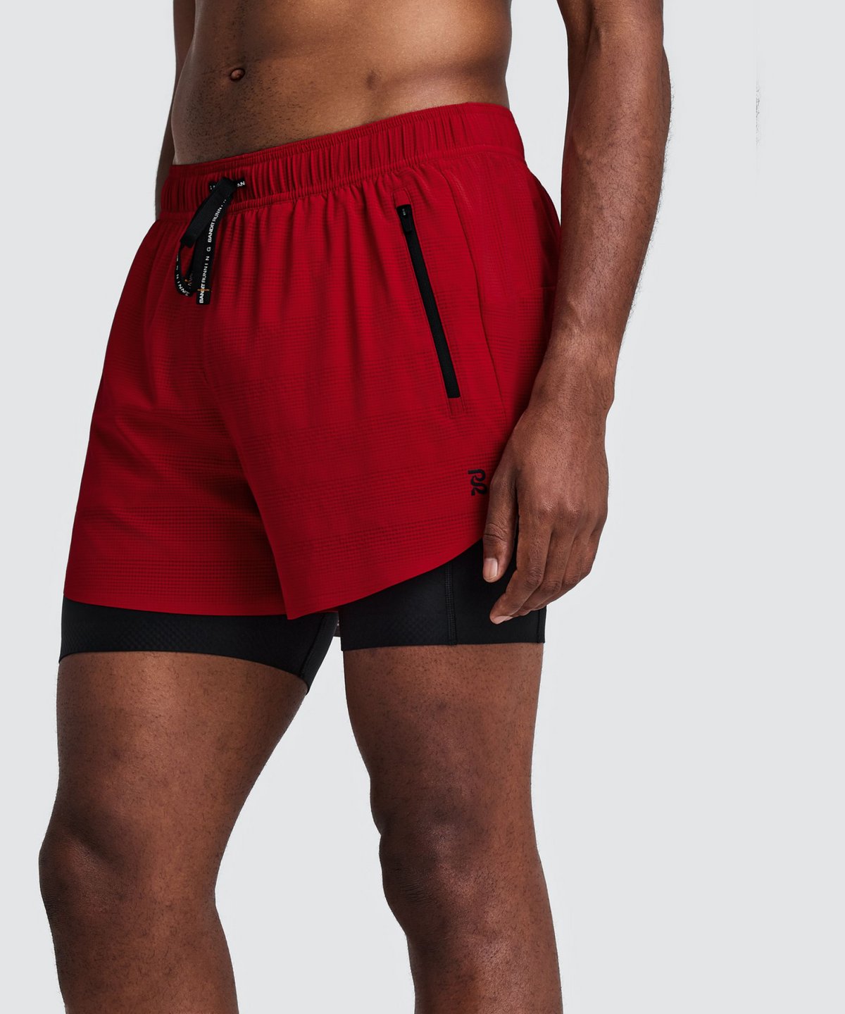 Men's CoolGrid™ 2-in-1 Run Shorts - Oxide Red