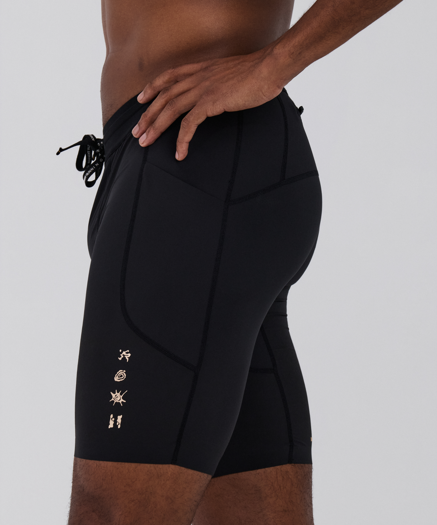 Men's SoLite™ 5 Pocket Half Tights - Black