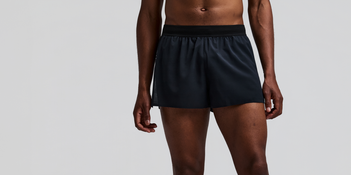 Men's CoolGrid™ 3" Split Short - Black