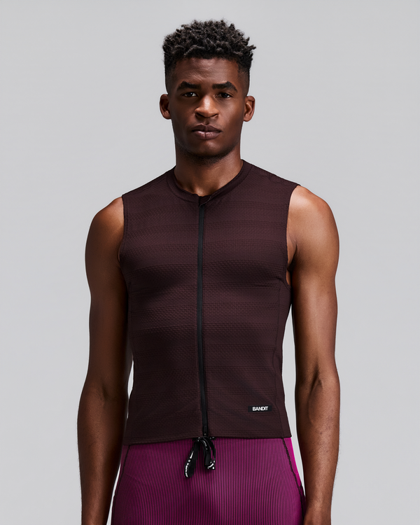 Men's AirKnit™ Distance Sleeveless Zip - Espresso