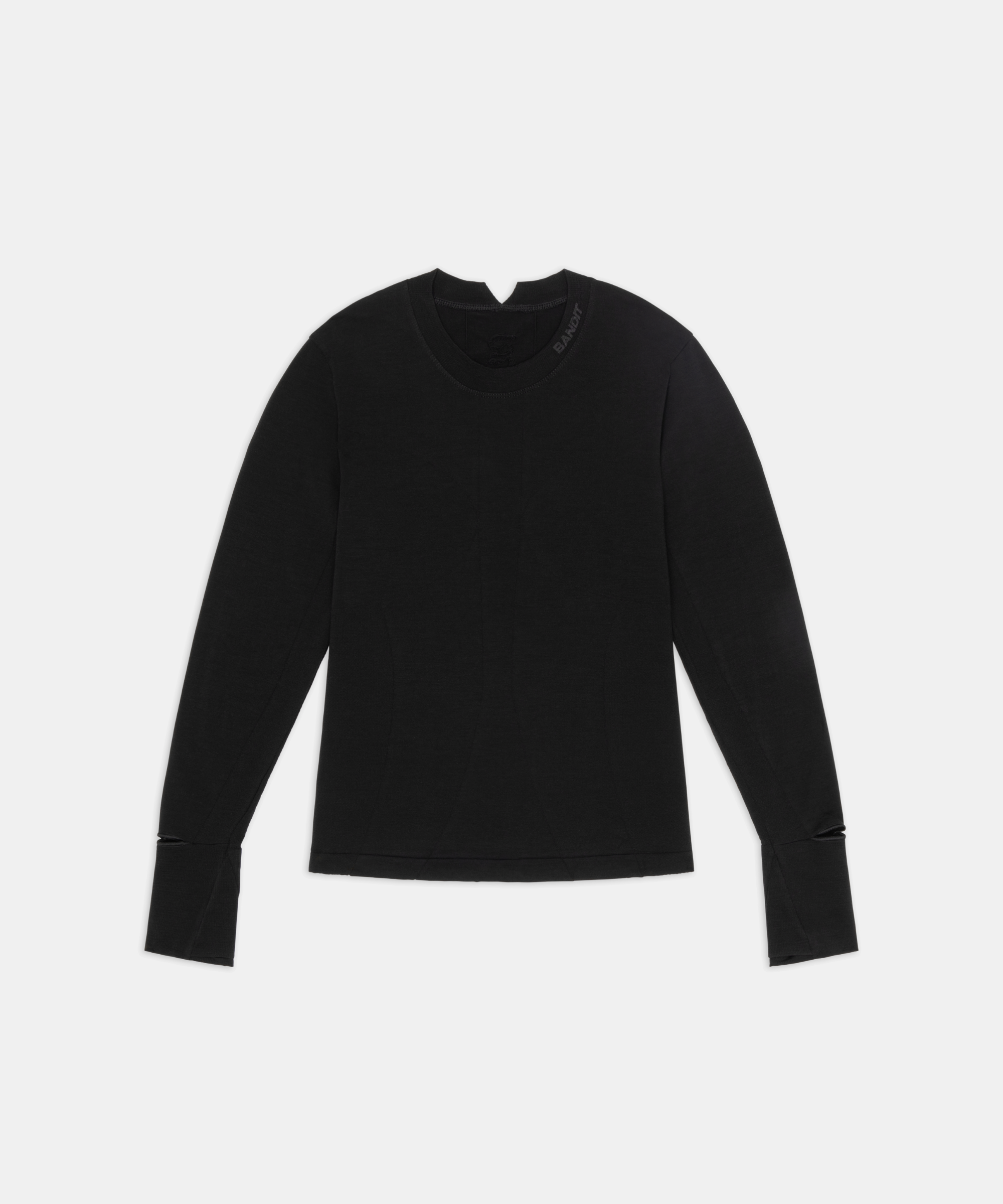 Women's Seamless Wool Blend Long Sleeve - Black