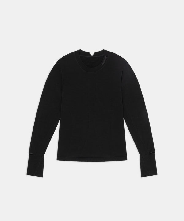 Women's Seamless Wool Blend Long Sleeve - Black