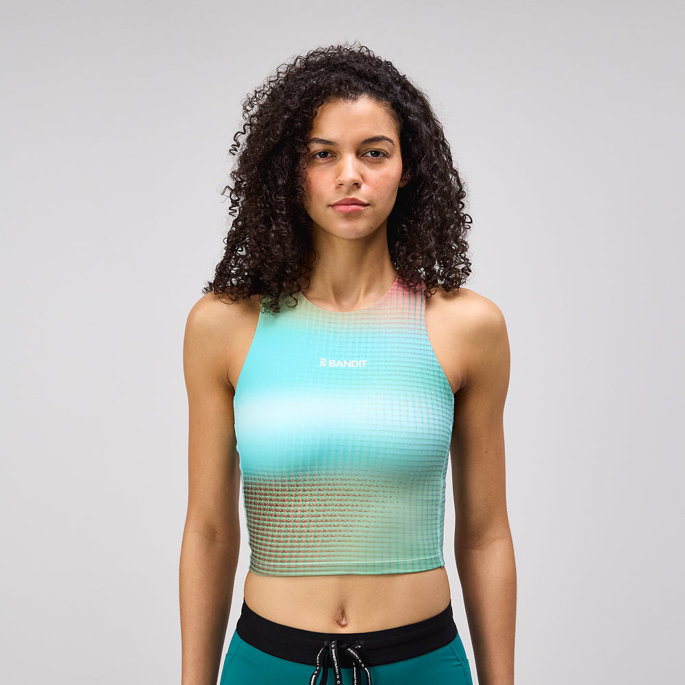 Stamina™ Race Crop - Gulfstream Print